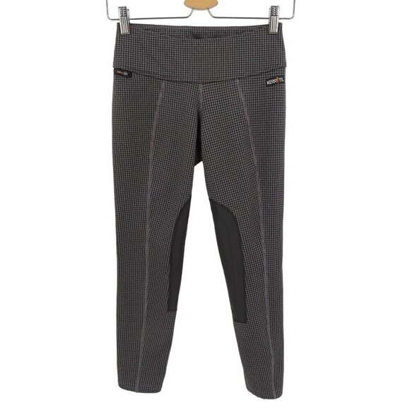 Kerrits Womens Extra Small XS Gray Black Houndstooth Riding Equestrian Pants - Picture 1 of 11